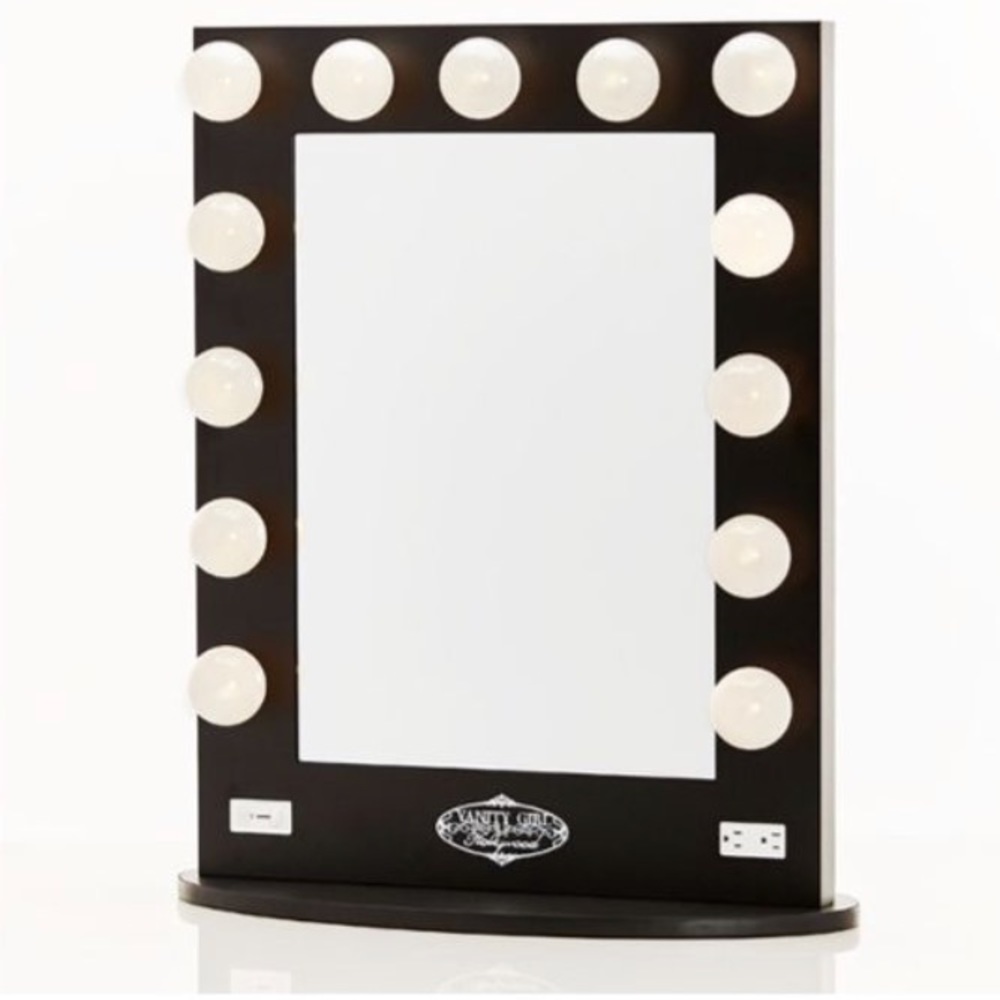 New black vanity mirror with 13 professional bulbs
